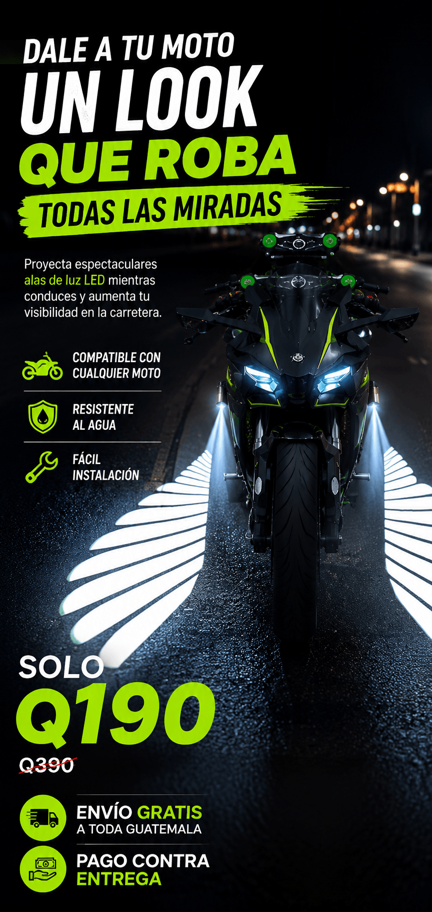 Proyector de Alas Moto