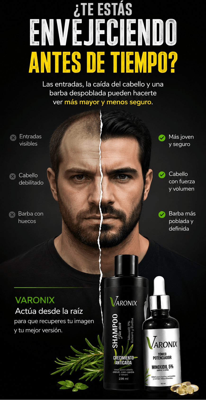 Shampoo y Tonico Varonix