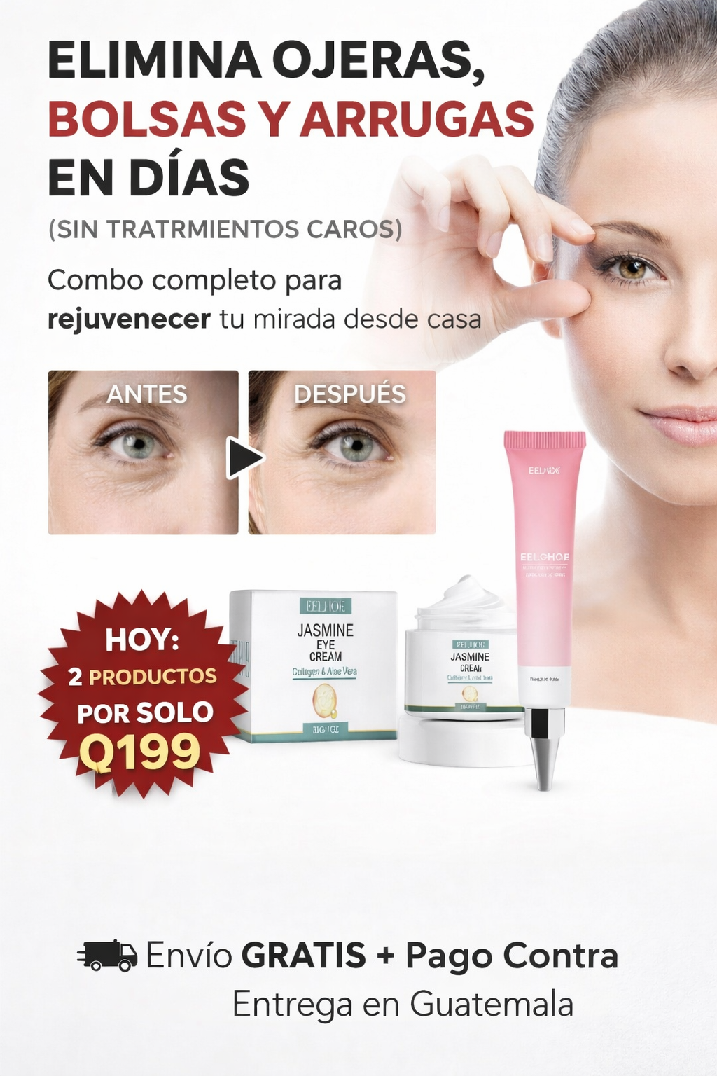 Combo 2x1: Crema Anti-arrugas + Crema Anti-ojeras